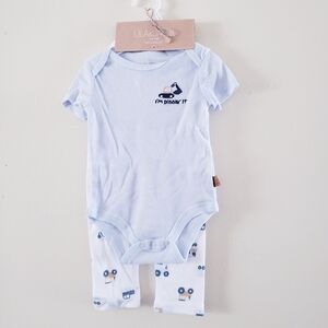 Lila & Jack Infant BNWT 3pc Set - Tractor Theme - 6/9 Months